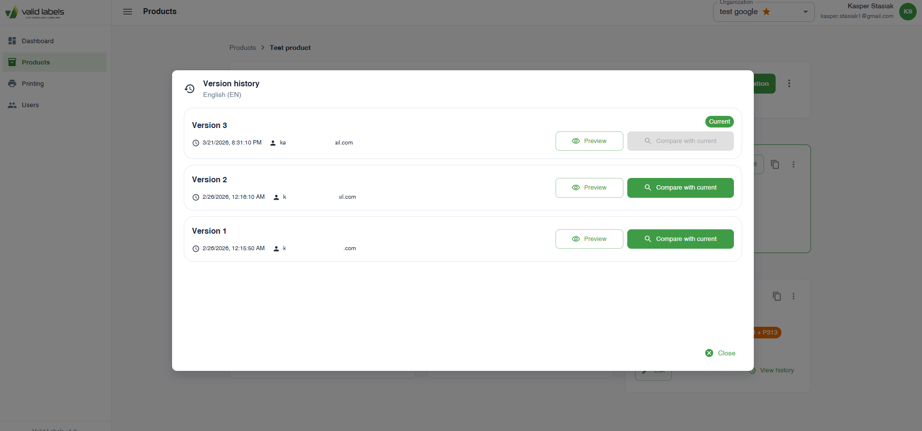 Centralized Label & SDS Repository